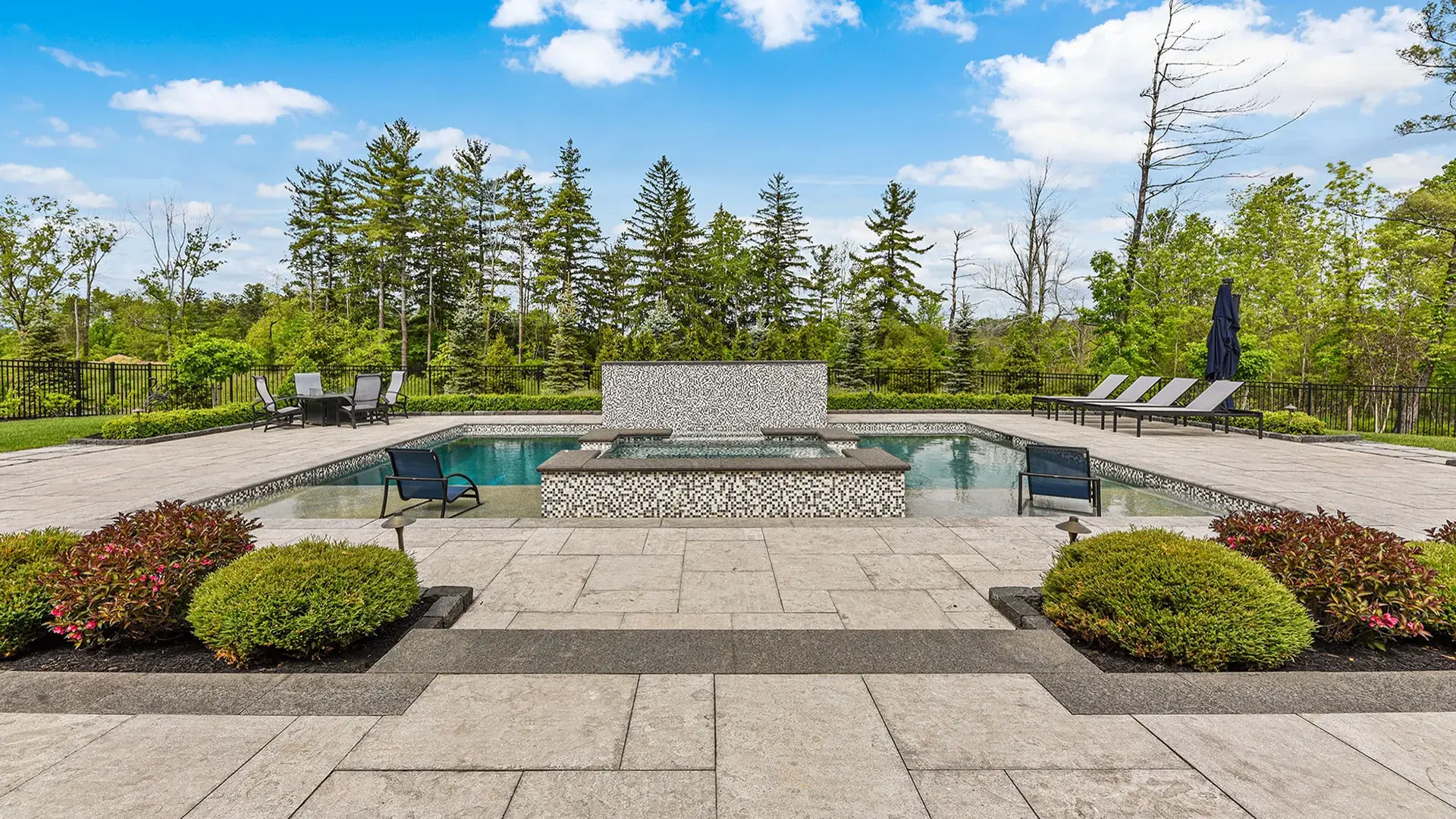 Custom pool and outdoor living space - Western NY luxury property photography